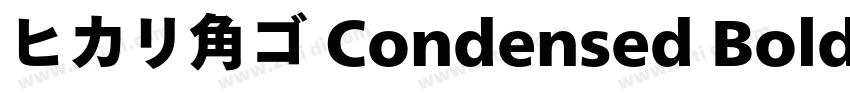 ヒカリ角ゴ Condensed Bold字体转换